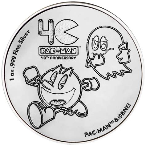 Pac Man Niue Onza Plata Monedas Lamasbolano