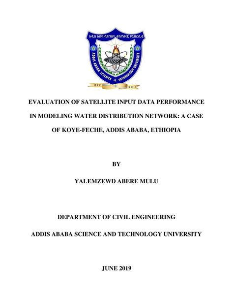 Yz Msc Final Thesisv Msc Thesis Evaluation Of Satellite Input Data