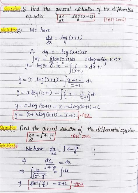 Solution Differential Equations Types And Their Solutions Studypool