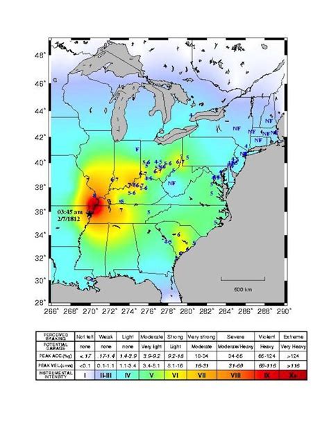 New Madrid Earthquake Zone Map