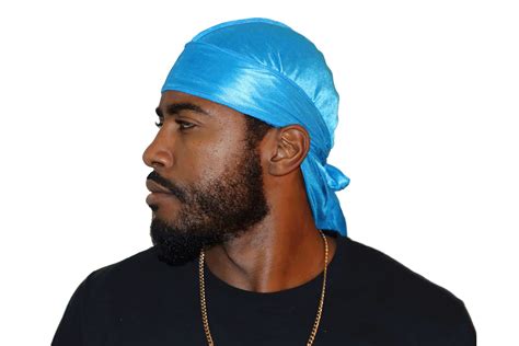 3wp Dark Sky Blue Silky Du Rag 360waveprocess