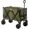 Outsunny Folding Garden Trolley On Wheels Collapsible Camping Trolley