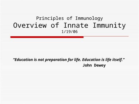 Ppt Principles Of Immunology Overview Of Innate Immunity 11906