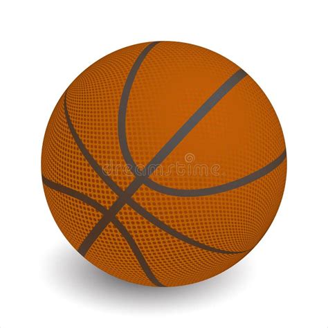 Realistic Basketball Ball White Shadow Stock Illustrations