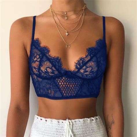 Women Plus Size Vest Crop Wireless Bra Lingerie Sexy V Neck Underwear