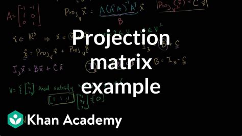 Projection Matrix Formula - projection