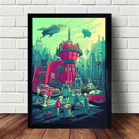 Futurama Painting Cartoon Poster Canvas Paintings Poster Etsy