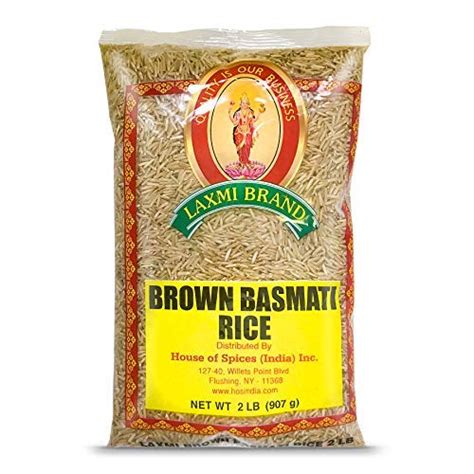 Buy Laxmi Brand Brown Basmati Rice Vegetarian Whole Grain Light