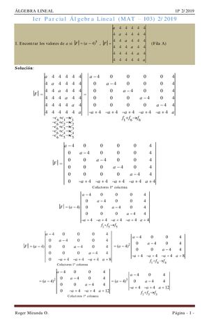 Examenes Finales Mat103 Algebra Lineal Studocu