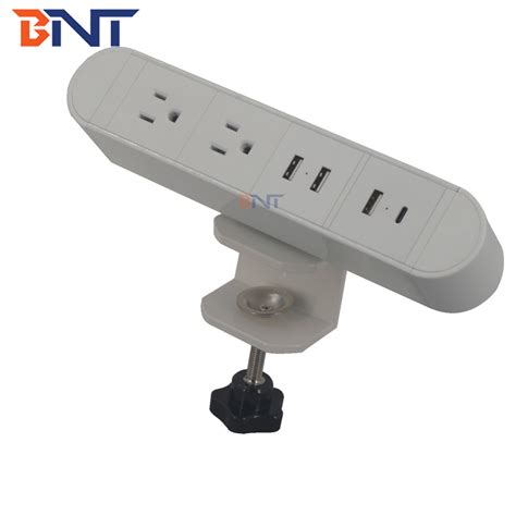 New Design Removable Clamp Desktop Power Usb Data Station Strip With