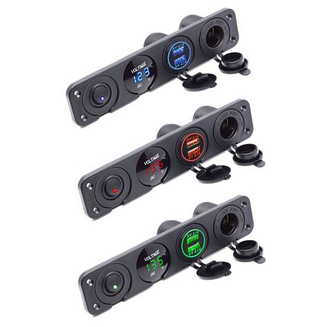 Dual Usb Socket Charger 2 1A 2 1A Led Voltmete Grandado