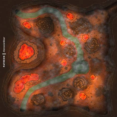 A Red Dragons Lair 52x52 Battlemap Oc Dungeondraft Dragons