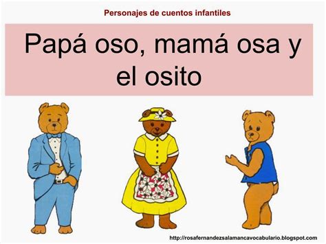 Vocabulario En Imágenes Maestra De Infantil Y Primaria Personajes De