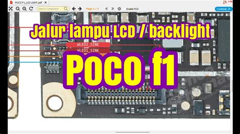 Skema Schematic Jalur Lampu LCD Backlight Poco F1 YouTube