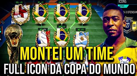 QUE NOSTALGIA MONTEI UM TIME FULL ICONS DA COPA DO MUNDO NO FIFA