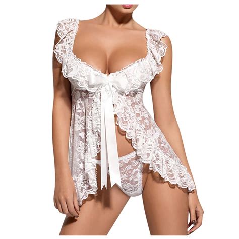 Iroinnid Clearance Lingerie Set For Women Babydoll Lace Underwear Sexy