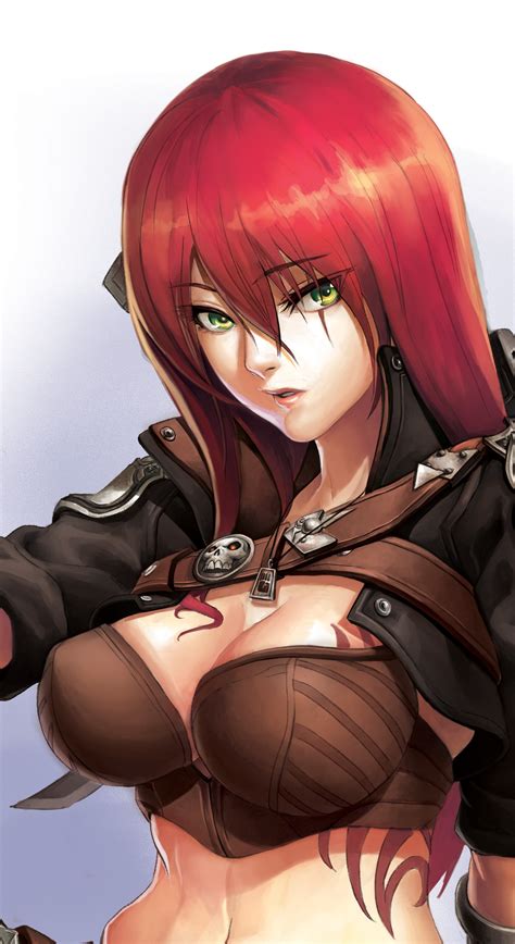 Wallpaper Redhead Anime Girls League Of Legends Tattoo Cartoon Black Hair Cleavage Bra