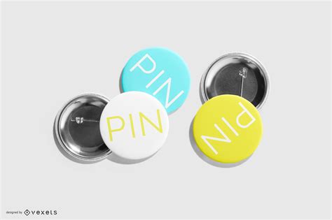 Metal Pin Mockup