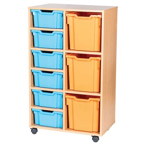 13 High Double Column Tray Storage (6 Deep & 3 Jumbo Trays) | theClassroom.co