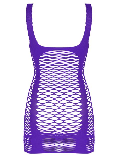 Women S Mesh Lingerie See Through Fishnet Babydoll Mini Dress Free Size