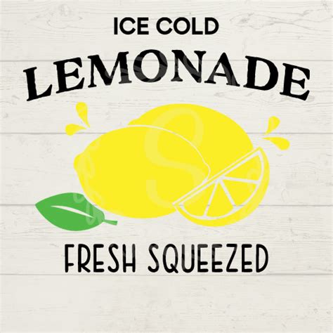 Say It With Simplicity Ice Cold Lemonade Svg