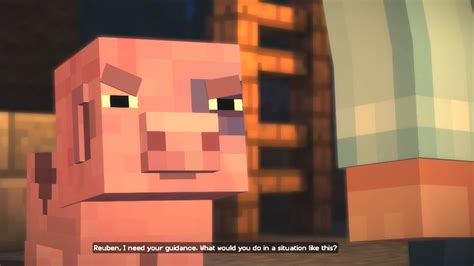 Minecraft Story Mode Episode 1 Walkthrough Part 3 Angry Pig Youtube