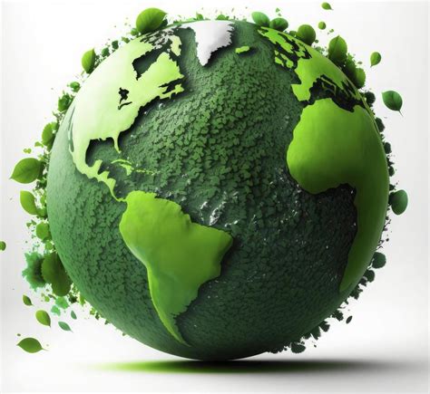 World Earth Day Concept Illustration Of The Green Planet Earth On A