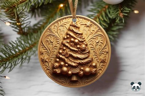 Christmas Tree 3D Christmas Ornament Graphic By Pandastic Creative