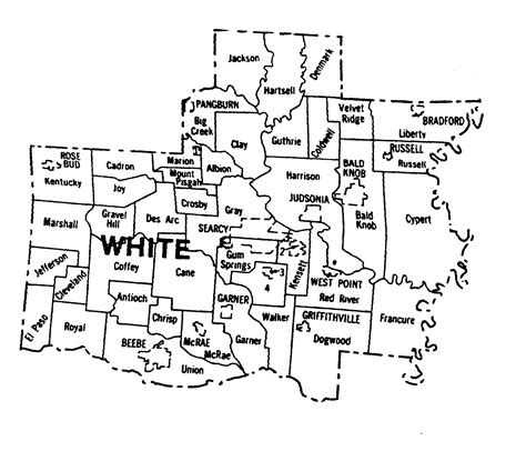 White County Arkansas Map - Map Of Farmland Cave