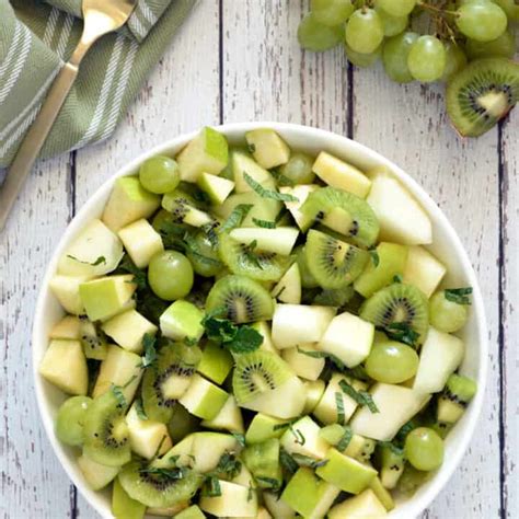 Green Fruit Salad with Fresh Mint | Healthy Family Project