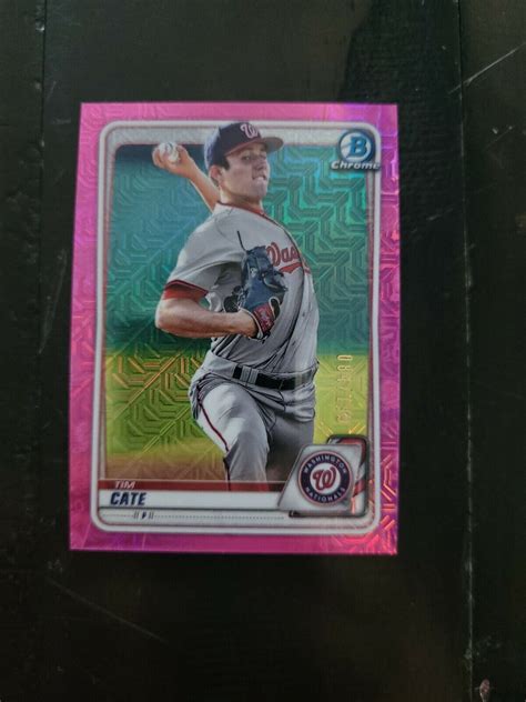 Bowman Chrome Mega Box Prospects Pink Refractor Tim Cate Ebay