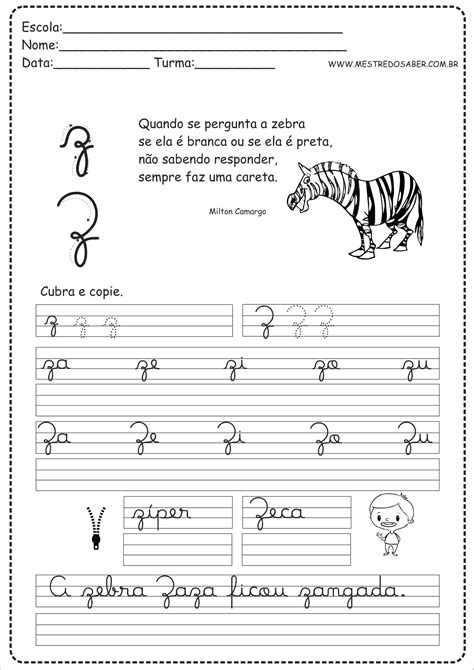 Caderno De Caligrafia Para Imprimir Mestre Do Saber