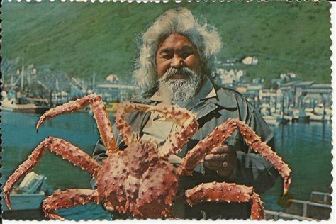 ALASKAN GIANT KING CRAB - VINTAGE ORIGINAL ALASKA JOE COLOR POSTCARD ...