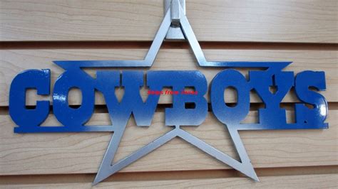 Dallas Cowboys Custom Metal Art Cutout 15 14 X 8 34 Custom Metal