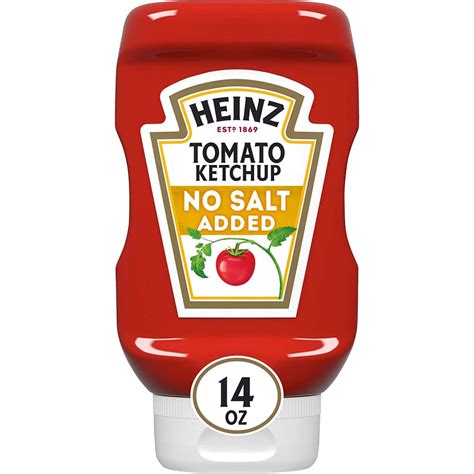 Heinz Tomato Ketchup No Salt Added 14oz Btl Garden Grocer