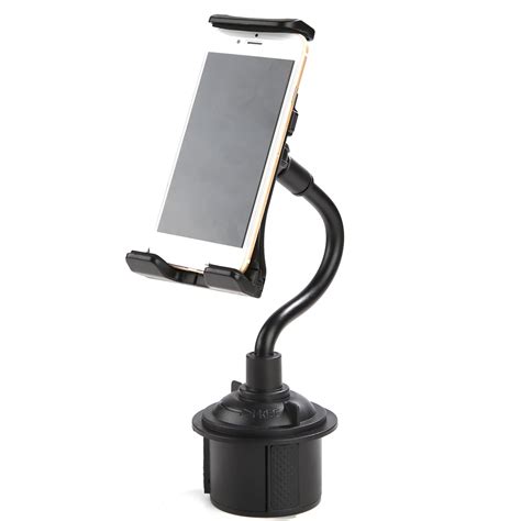 Universal Adjustable Long Arm Gooseneck Phone Cup Holder Car Mount For