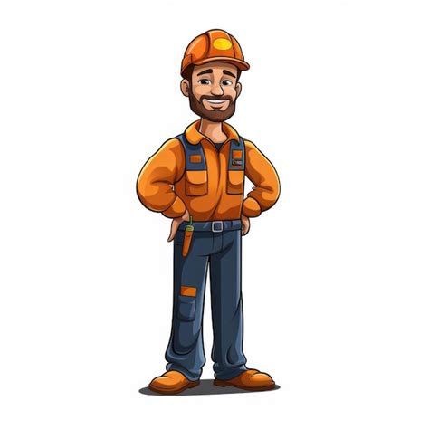 Ingeniero Ambiental Personaje De Dibujos Animados Aislado Foto Premium