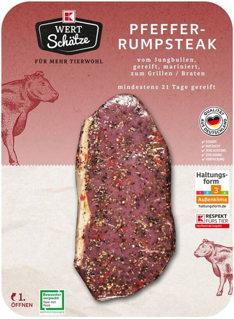 K WERTSCHÄTZE Pfeffer Rumpsteak kg von Kaufland für 15 96 ansehen