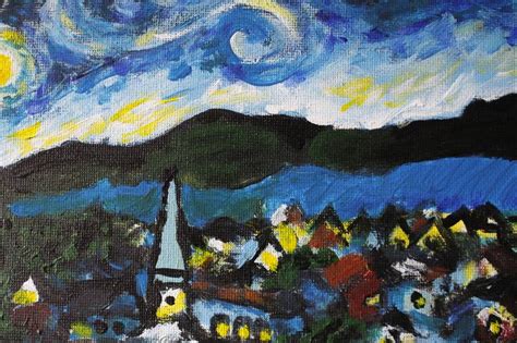 The Starry Night Van Gogh Interpretation Painting By Jan Torben Ginschel Saatchi Art