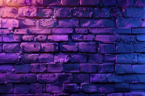 Premium Photo Neon Purple Brick Wall Texture For Rustic Design