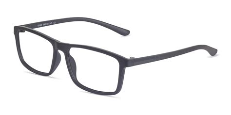 Team Rectangle Matte Black Full Rim Eyeglasses Eyebuydirect Canada