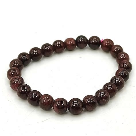 Garnet Bracelet 8mm For Energizing & Regenerating - Reiki & Healing Crystal