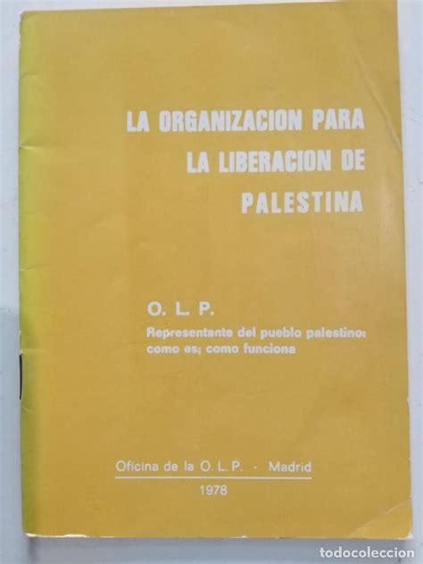 La Organizacion Para La Liberacion De Palestina Comprar Libros De Política En Todocoleccion