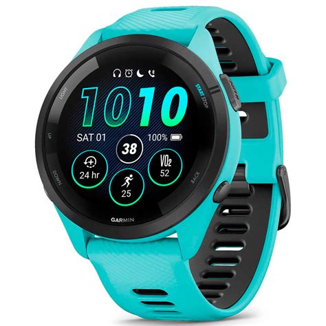 ᐉ Спортивний годинник GARMIN Forerunner 265 Black Bezel with Aqua Case