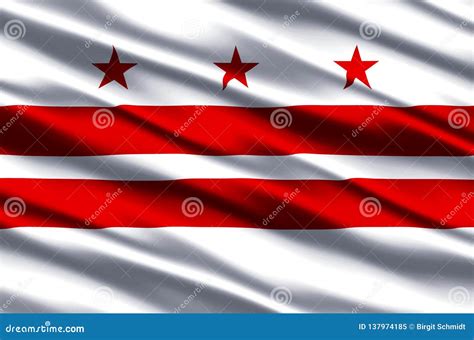 Washington Dc Realistic Flag Illustration Stock Illustration Illustration Of Texture Artwork