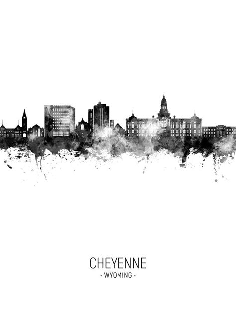 Cheyenne Wyoming Skyline #74 Digital Art by Michael Tompsett - Pixels