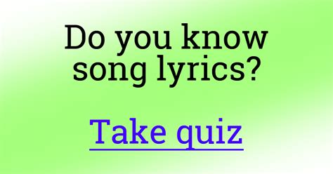 Song Lyrics Quiz