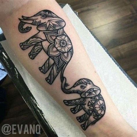 Big And Small Elephant Tattoo Ideas Brighter Craft Elephant