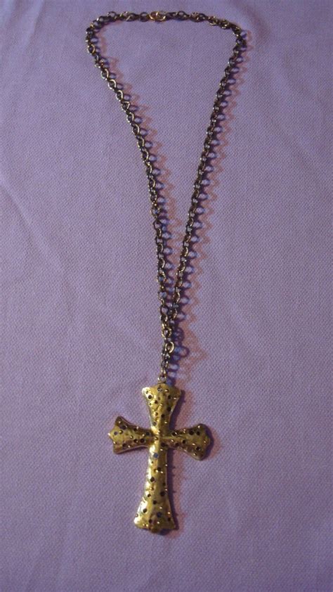 Items Similar To 16 Inch Long Silver Necklace Chain With Large Cross