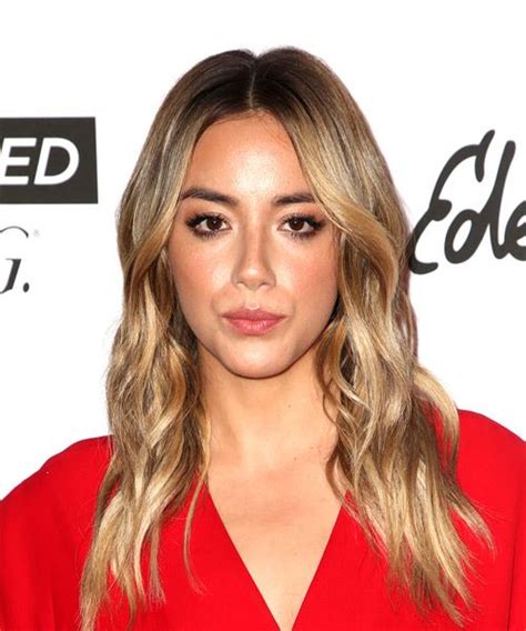 Chloe Bennet Long Wavy Dark Blonde Hairstyle